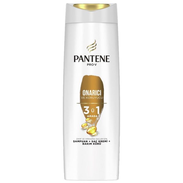 شامپو Pantene (پنتن) مناسب موهای ضعیف و آسیب دیده و وز شده 3 در 1 400 میلی