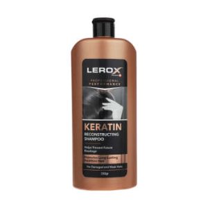 شامپو مو لروکس LEROX مدل Keratin وزن ۵۵۰ گرم