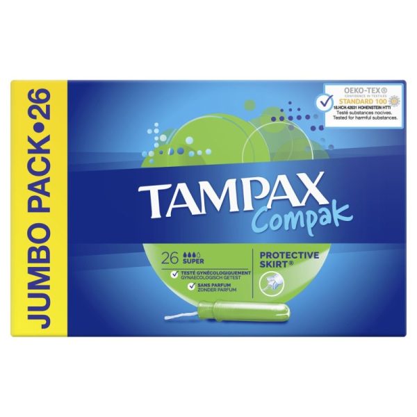 تامپون تامپکس مدل Super Compak بسته 26 عددی