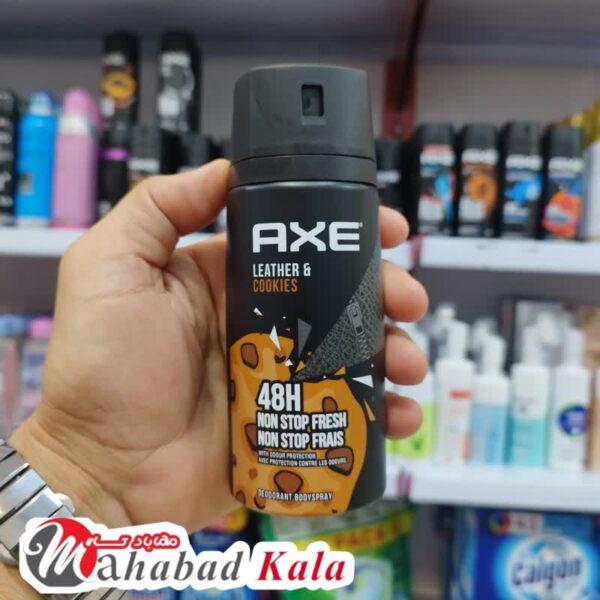 اسپری بدن مردانه آکس axe مدل Leather & Cookies حجم 150 میل